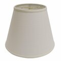 Homeroots 14 in. White Empire Deep Slanted Linen Lampshade 470031